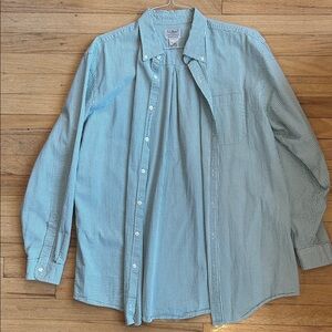 L.L. Bean Green Plaid Traditional Fit Shirt